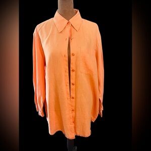 M Liz Sport Linen  Button-Up Shirt